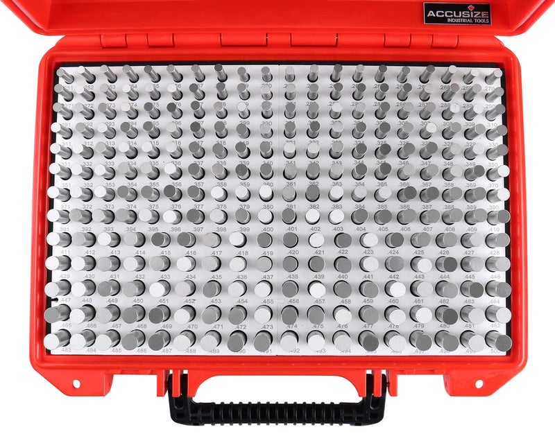 Accusize Industrial Tools 0.011''-0.060'', 50 Pc Steel Plug Pin Gage Set, Plus, Class Zz, P0(+) - Image 2